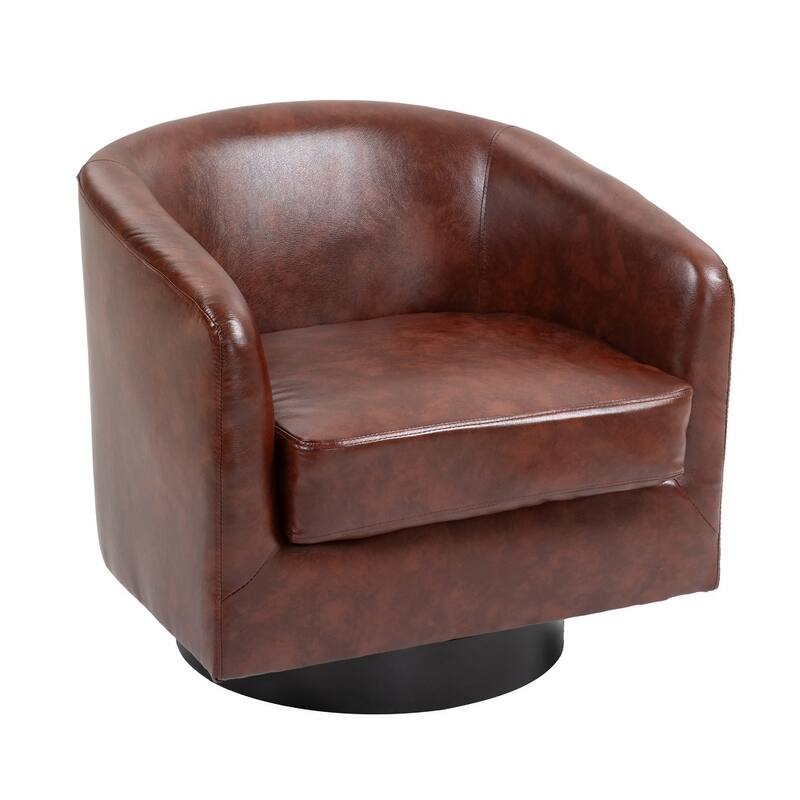 UIXE 360° Swivel Barrel Accent Chair Armchair For Living Room