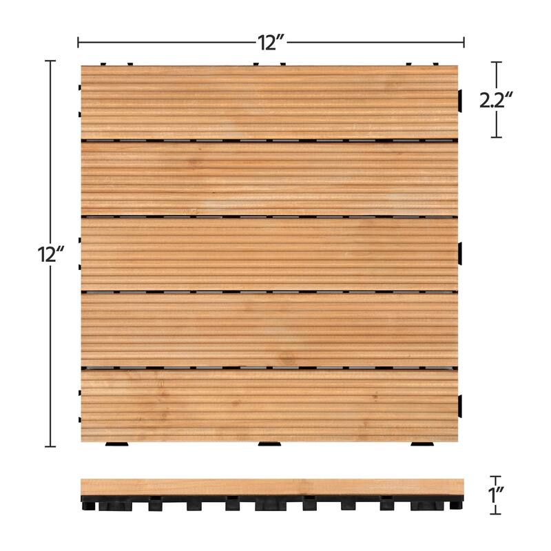 Yaheetech 27pcs 12"x12" Tiles for Patio Garden for Indoor & Outdoor