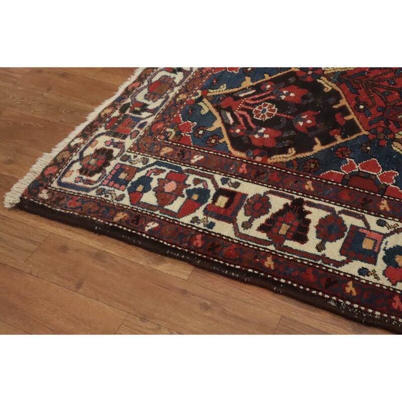Hand Knotted Oriental 100% Wool Carpet Traditional Geometric Multi-Colored Bakhtiari Area Rug - 6' 5'' X 4' 8''