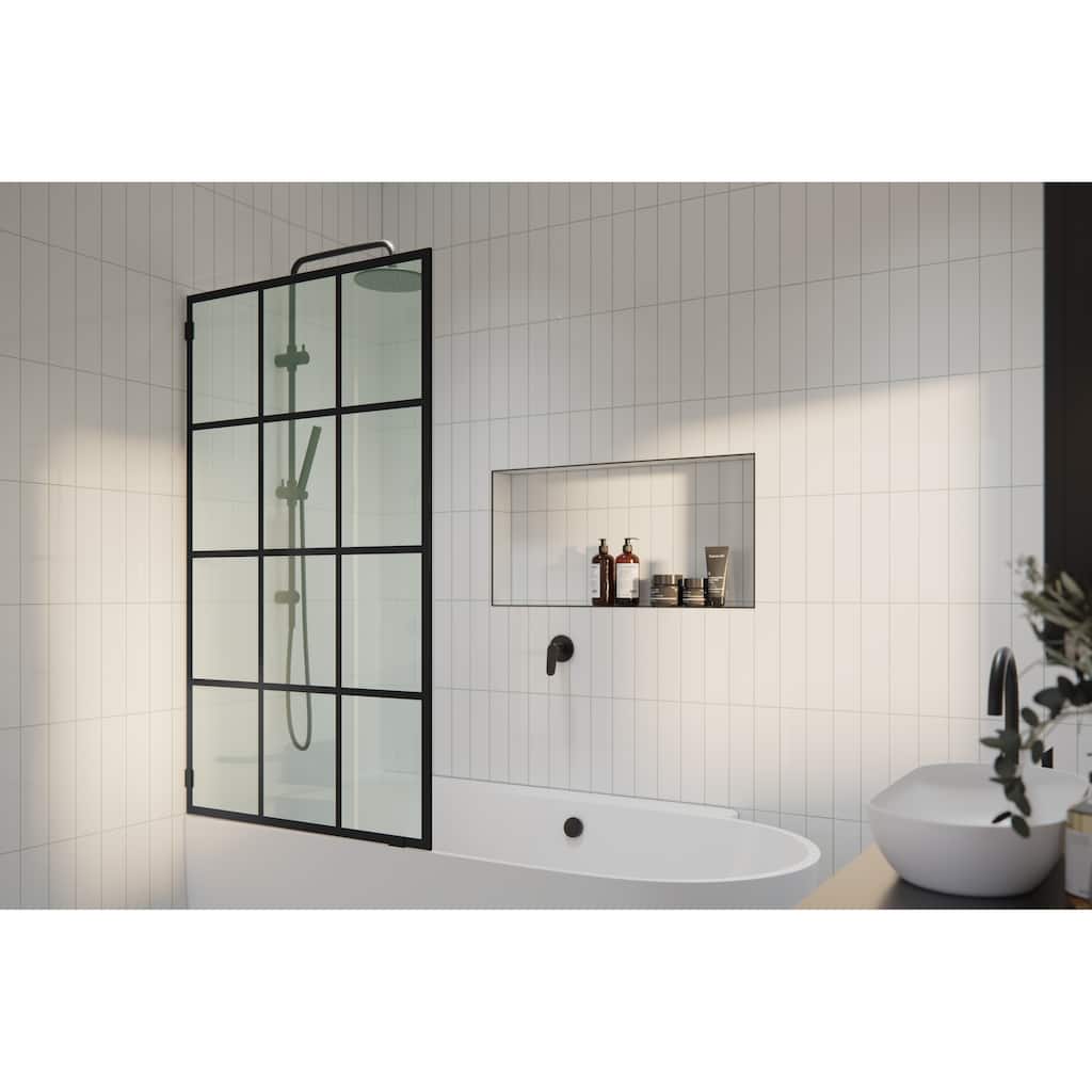 Esprit 58.25" x 30" French Monture Noir - Single Fixed Bath Panel