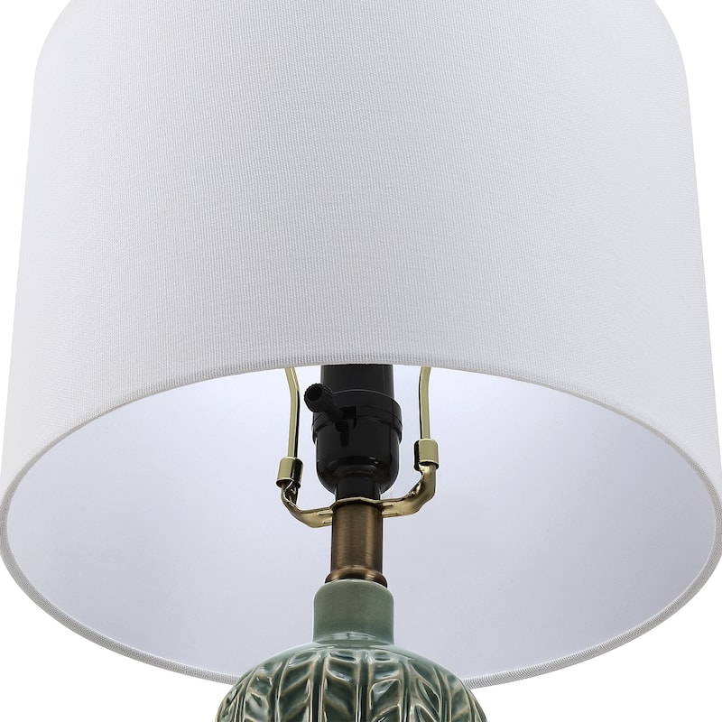 Elliott Ceramic Table Lamp with White Drum Shade - 22.5 in. H