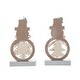 preview thumbnail 3 of 1, Transpac MDF Winter Metallic Decor Set of 2 Christmas Home Decorations