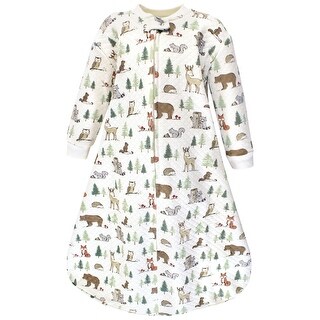 Hudson Baby Infant Boy Premium Quilted Long Sleeve Sleeping Bag and Wearable Blanket, Forest Animals