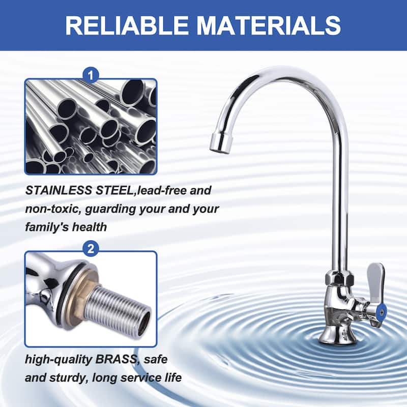 WOWOW Single Handle Deck Mount Standard Kitchen Faucet