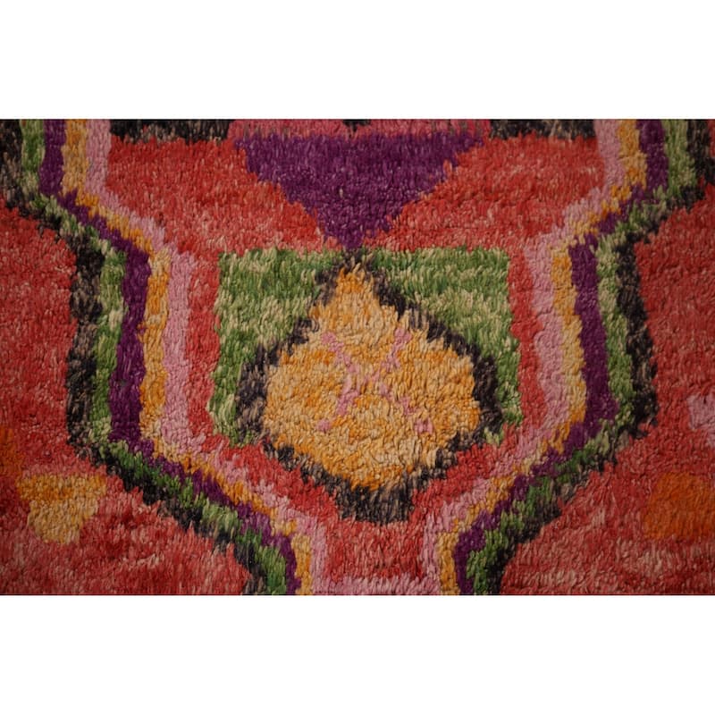 Plush Moroccan Oriental Area Rug Hand-Knotted Wool Carpet - 7'6"x 10'11"