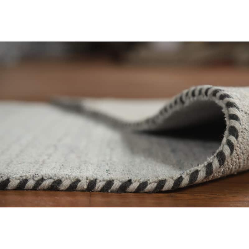 Grey Tribal Gabbeh Indian Runner Rug Hand-Knotted Wool Carpet - 2'4" x 9'8"