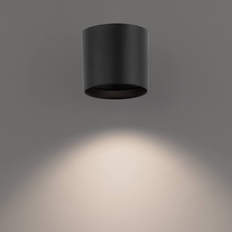 Squat 5in LED Outdoor Flush Mount 3-CCT 3000K-3500K-4000K Set to 3000K
