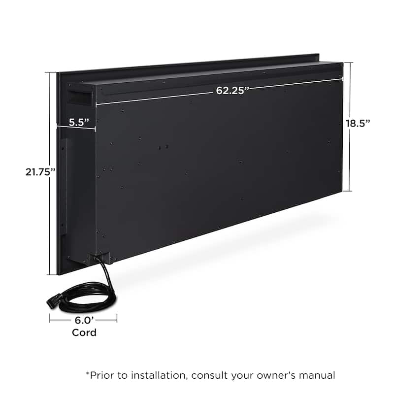 64.5 Inch Wall Mounted/Recessed Electric Fireplace Insert by Real Flame