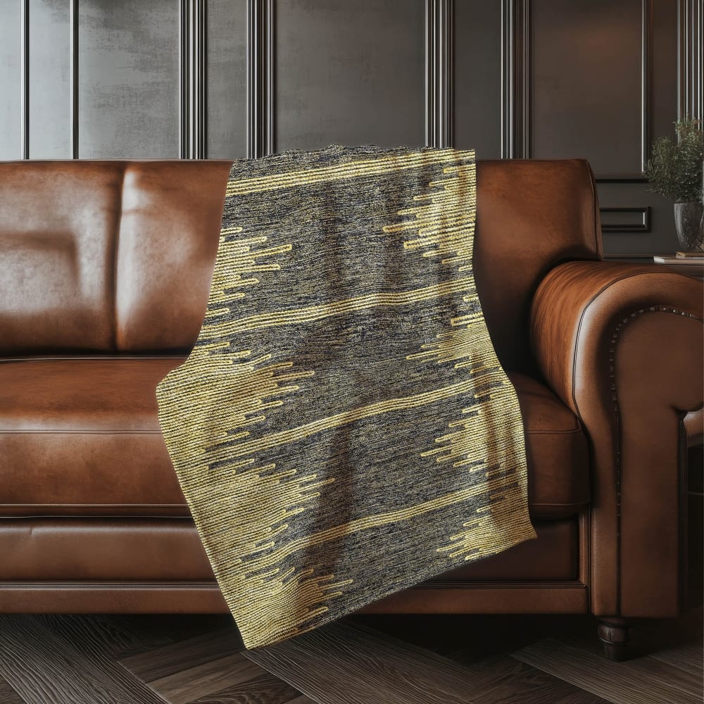 Premium Machine Washable Boho Moroccan Sherpa Throw Blanket