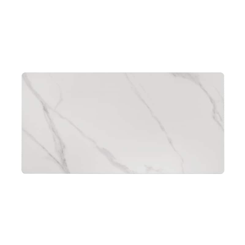 Furniture of America Kalor Modern 47-inch Black and White Sintered Stone Top Rectangle Coffee Table