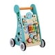 preview thumbnail 10 of 14, Teamson Kids Preschool Play Lab Wooden Baby Walker and Activity Station, Natural/Blue