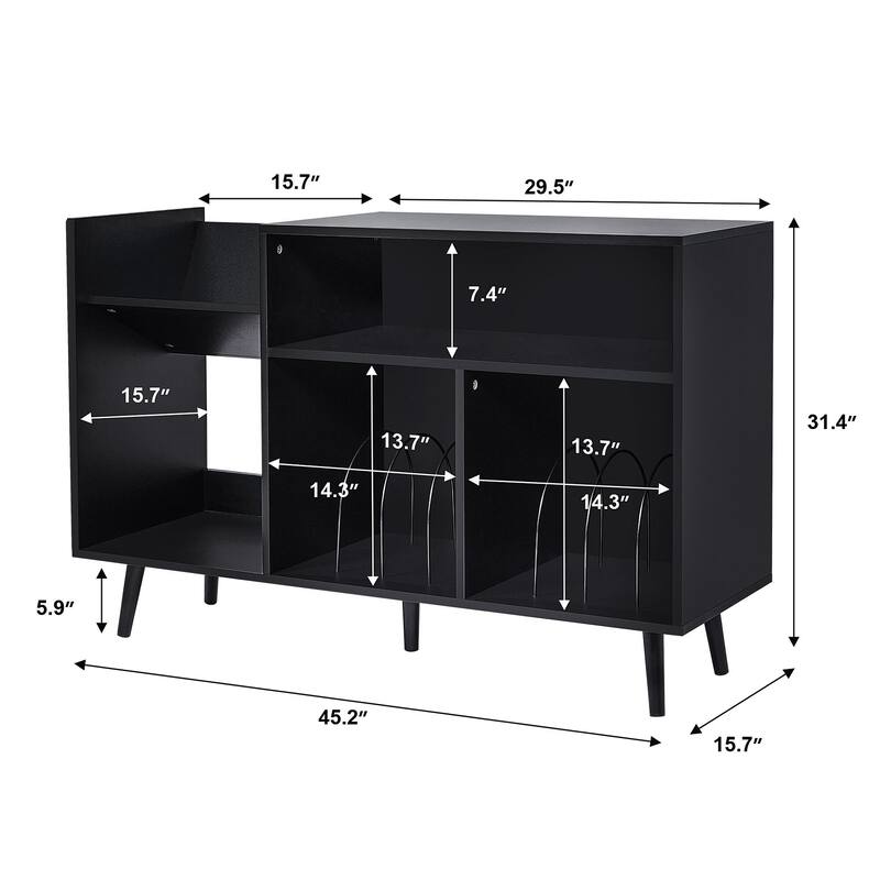 Large record player stand/record storage cabinet/CD cabinet