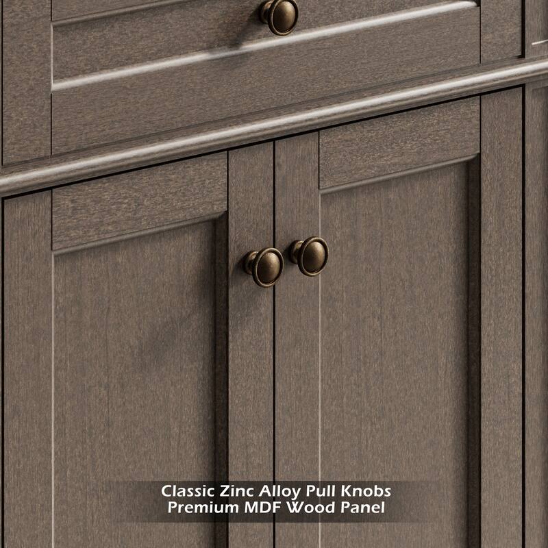 Retro Bathroom Vanity W/ Drop in Sink Combo Cabinet Set