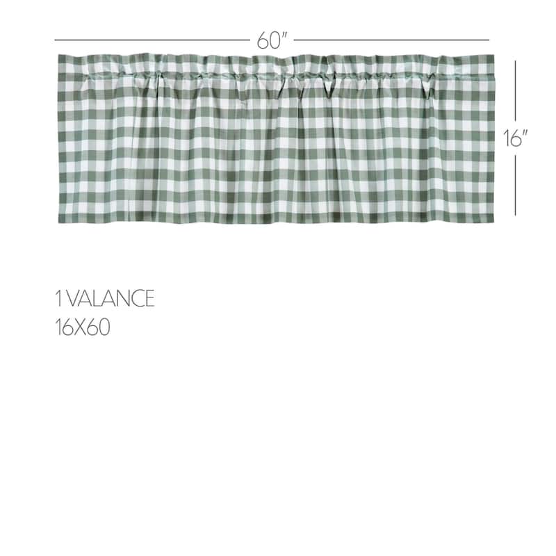 Farmhouse Kitchen Curtains VHC Cotton Burlap Valance Rod Pocket Solid Color - 16x60 - Natural
