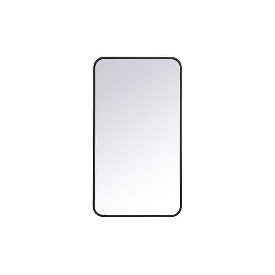 Ezra Soft Corner Metal Rectangular Mirror