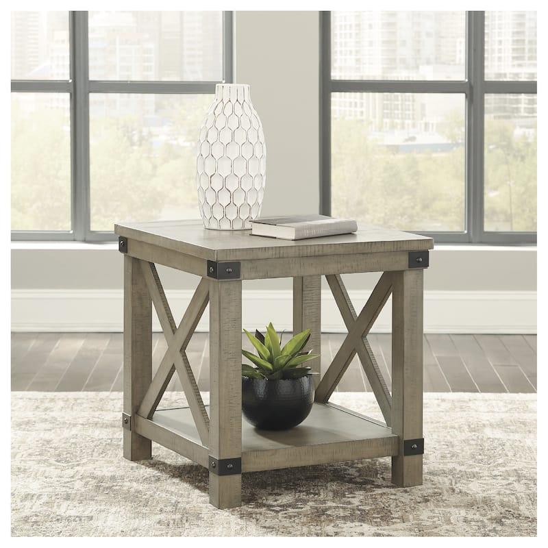 Aldwin End Table - Gray
