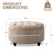 preview thumbnail 59 of 64, Tufted Large Round Storage Ottoman Footrest Beige/ Grey/ Blue
