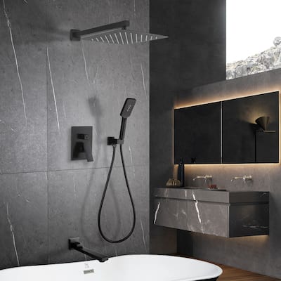 Clihome 10"Mounted Brushed Nickel Shower Faucets Set