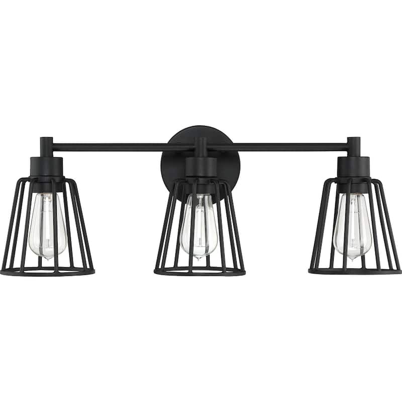 Atticus 3-Light Bathroom Vanity Light in Earth Black - Earth Black