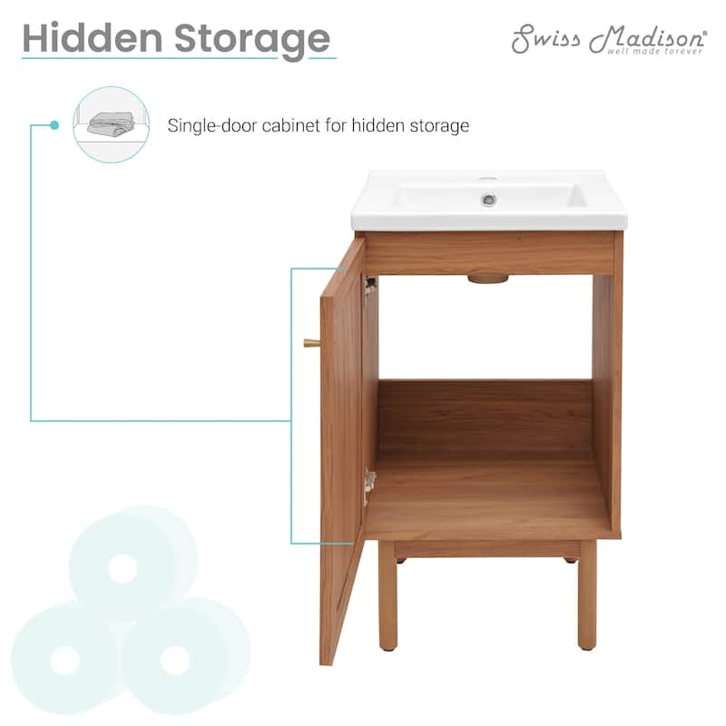Classe Bathroom Vanity in Oak