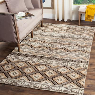SAFAVIEH, Hand-knotted Challe Mileda Southwestern Tribal Wool Rug