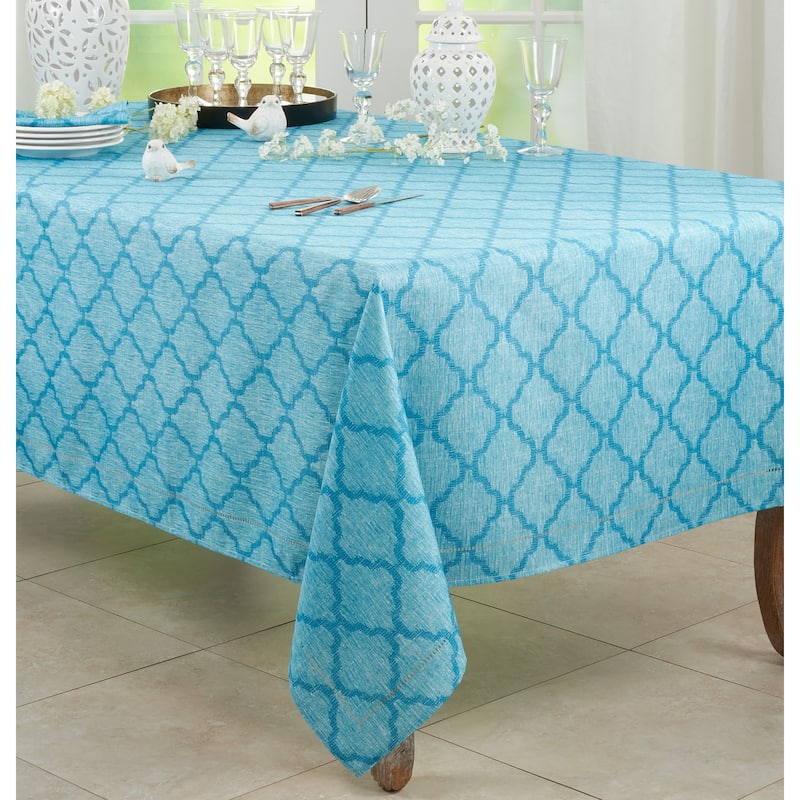 Tablecloth With Laser-Cut Hemstitch Design