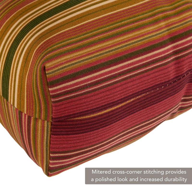 Kinnabari 21-inch x 42-inch Outdoor Stripe Seat/Back Chair Cushion (Cushion Only)