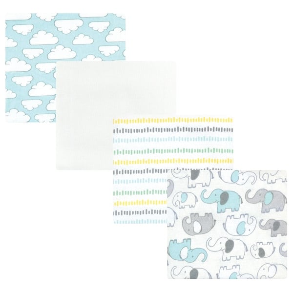 slide 1 of 1, Hudson Baby Cotton Flannel Receiving Blankets, Neutral New Elephant, One Size - Neutral New Elephant - One Size One Size - Neutral New Elephant