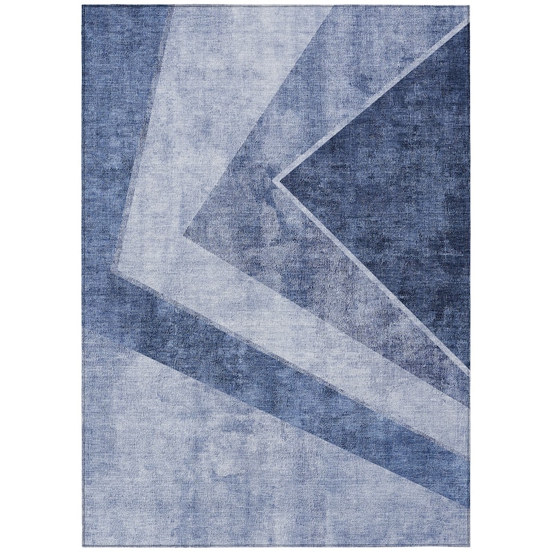 HomeRoots Geometric Transitional Rectangle Outdoor Rug