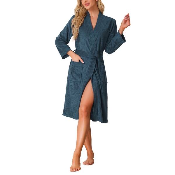 Womens Bath Robe Durable Lightweight Kimono Luxury Spa Resort & Hotel  Bathrobe - Bed Bath & Beyond - 41928756