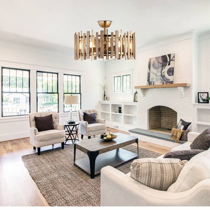 Ceiling Fan 31" Perimost 3-Blade Downrod Mount Gold LED