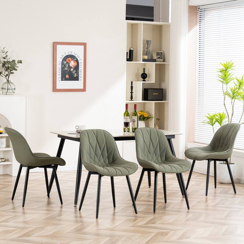 Upholstered Dining Chairs Set of 2 Modern Kitchen Chairs