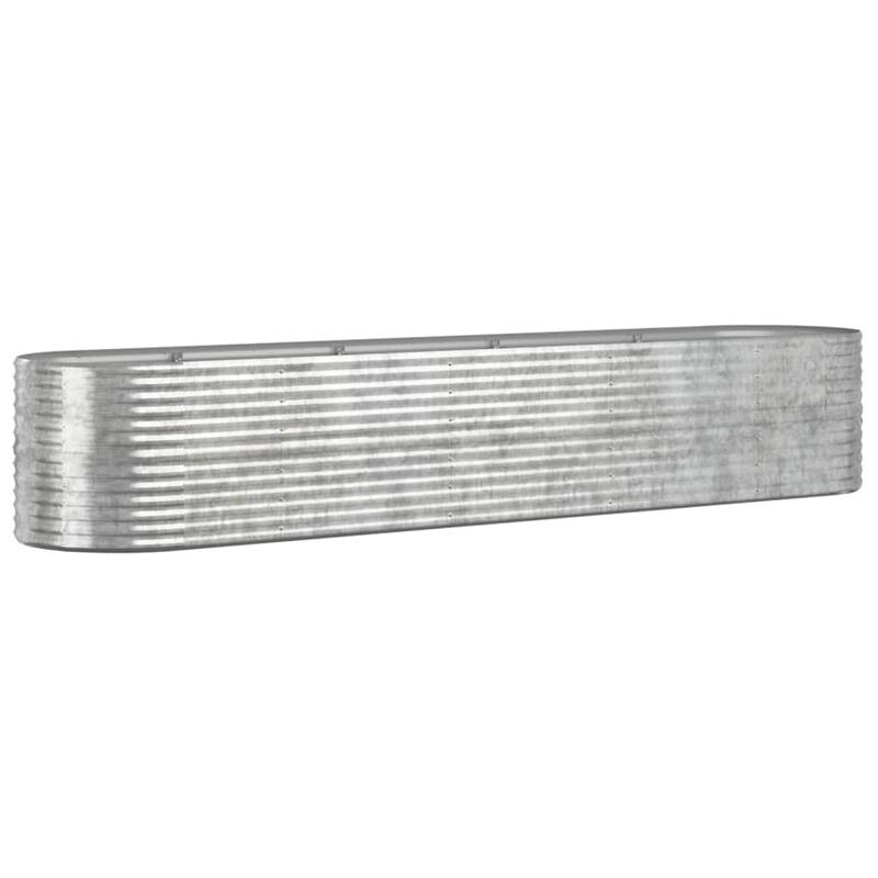 vidaXL Raised Garden Bed Raised Flower Bed Galvanized Steel Outdoor Planter