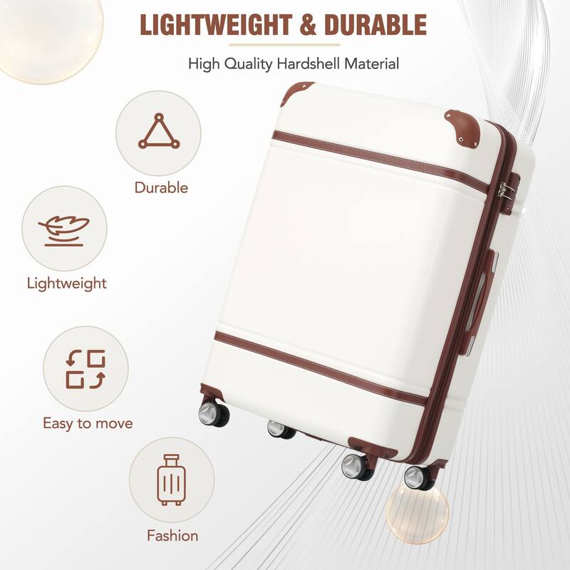 1 Piece 20''/24''/28'' Luggage with TSA lock, Expandable Lightweight Suitcase with Spinner Wheels for Travel