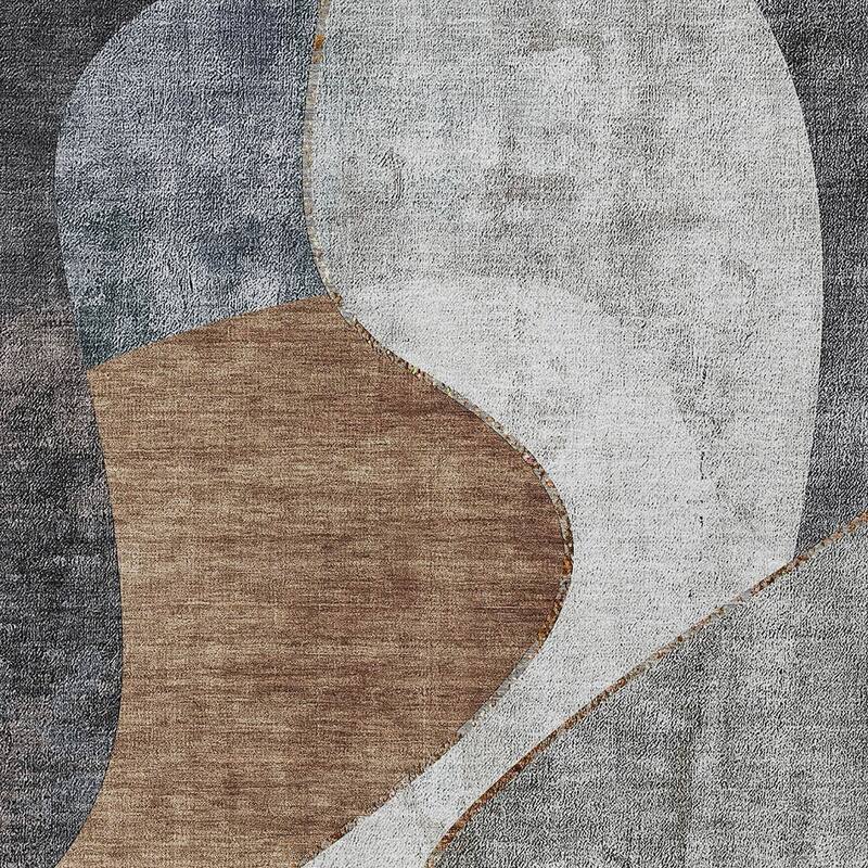 HomeRoots Abstract Transitional Rectangle Outdoor Rug
