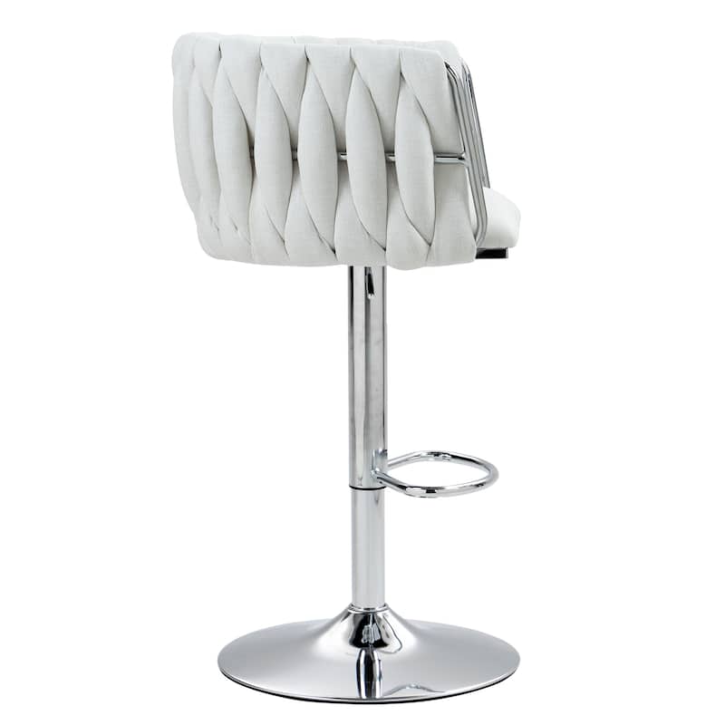 26'' Counter Height Bar Stools Velvet Kitchen Island Counter Bar Stool With Hand- Wave Back