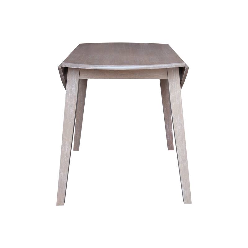 42 in. Solid Wood Round Dual Drop Leaf Table