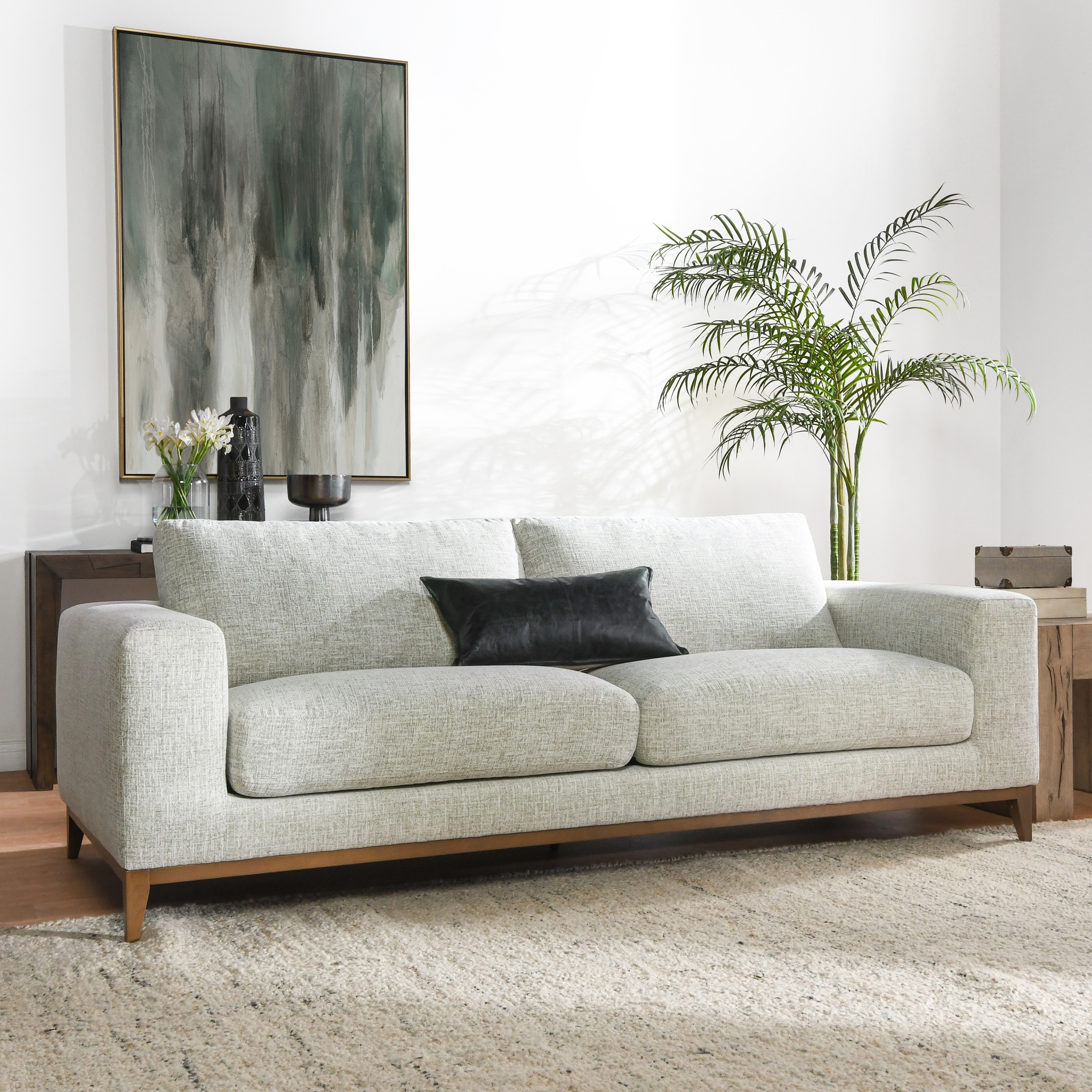 Classic Home Donovan 94" Sofa In Gray