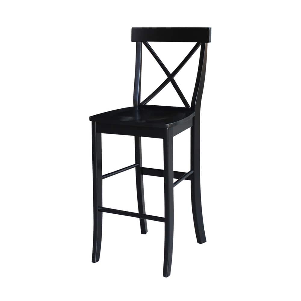 International Concepts Solid Wood X-Back Stool