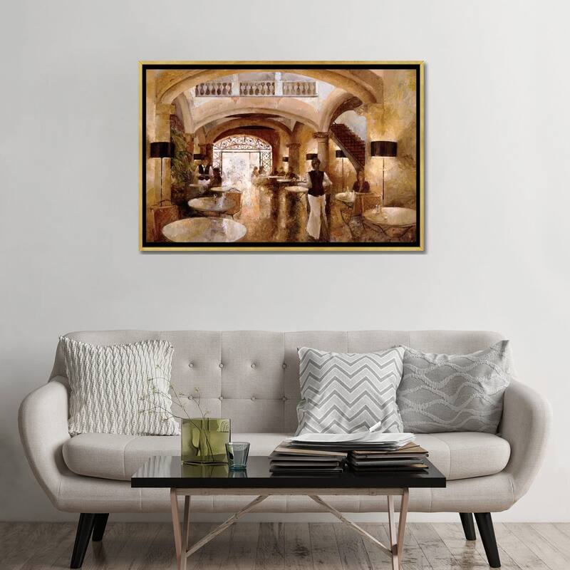 iCanvas "Patio Cappuccino" by Noemi Martin Framed