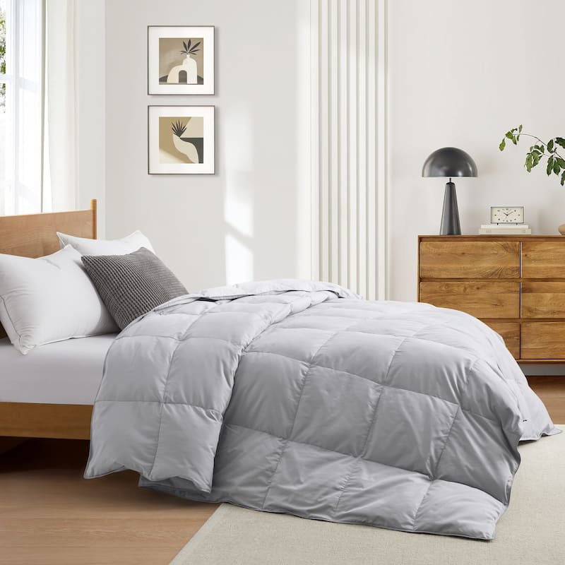 Lightweight Summer Flroal & Solid Printed Goose Feather Down Comforter Duvet Insert