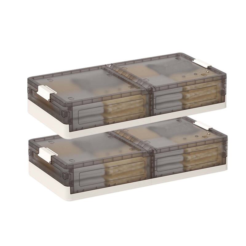 2-Pack Under Bed Storage With Wheels Underbed Storage - Clear