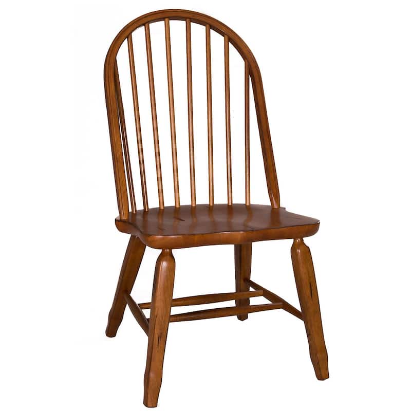 Treasures Rustic Oak Bow Back Dining Chair (Set of 2)