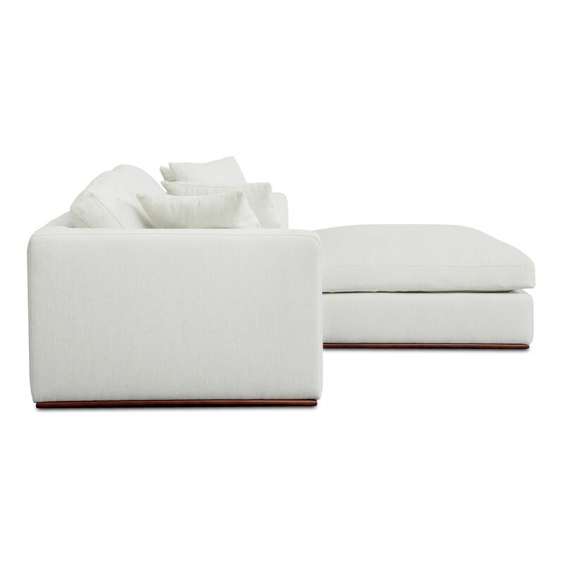 NADAAL STUDIOS Rio, 3-Piece Modular Sectional Sofa With Rubber Wood Base - 95.2"W x81.8"D x23.6"H