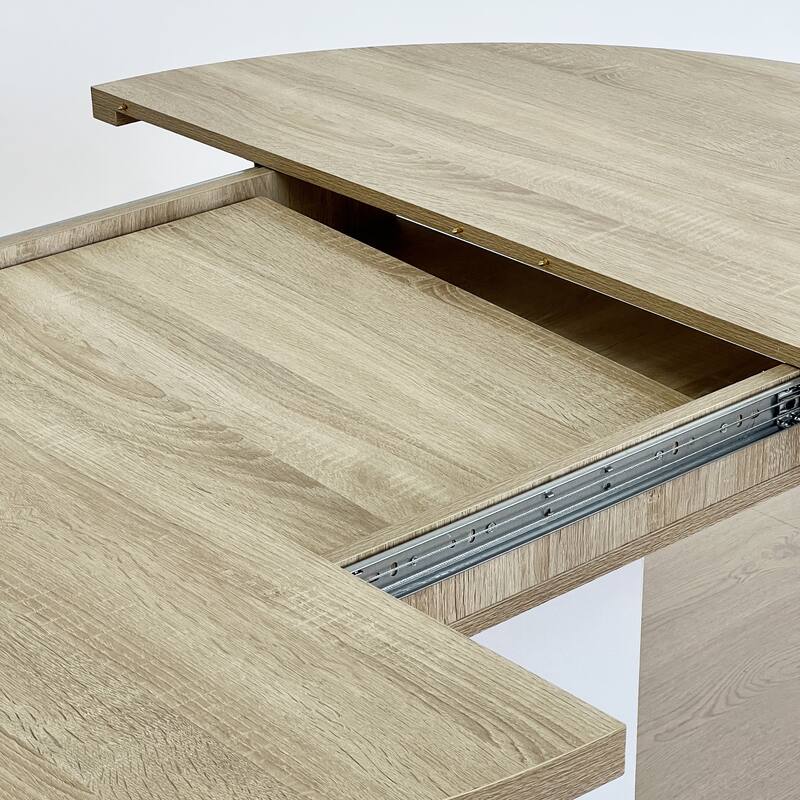 Dining Table For Farmhouse Kitchen Expandable Oval Table Top With Removable Leaf Trestle X Shaped Base