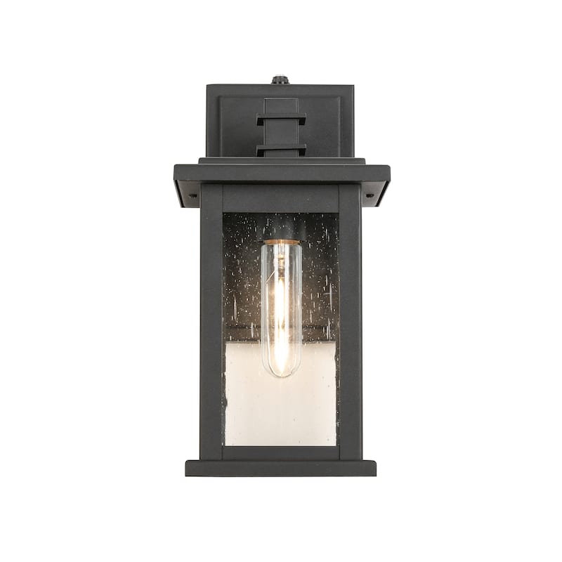 Black Not Motion Sensing Dusk to Dawn Outdoor Wall Lantern