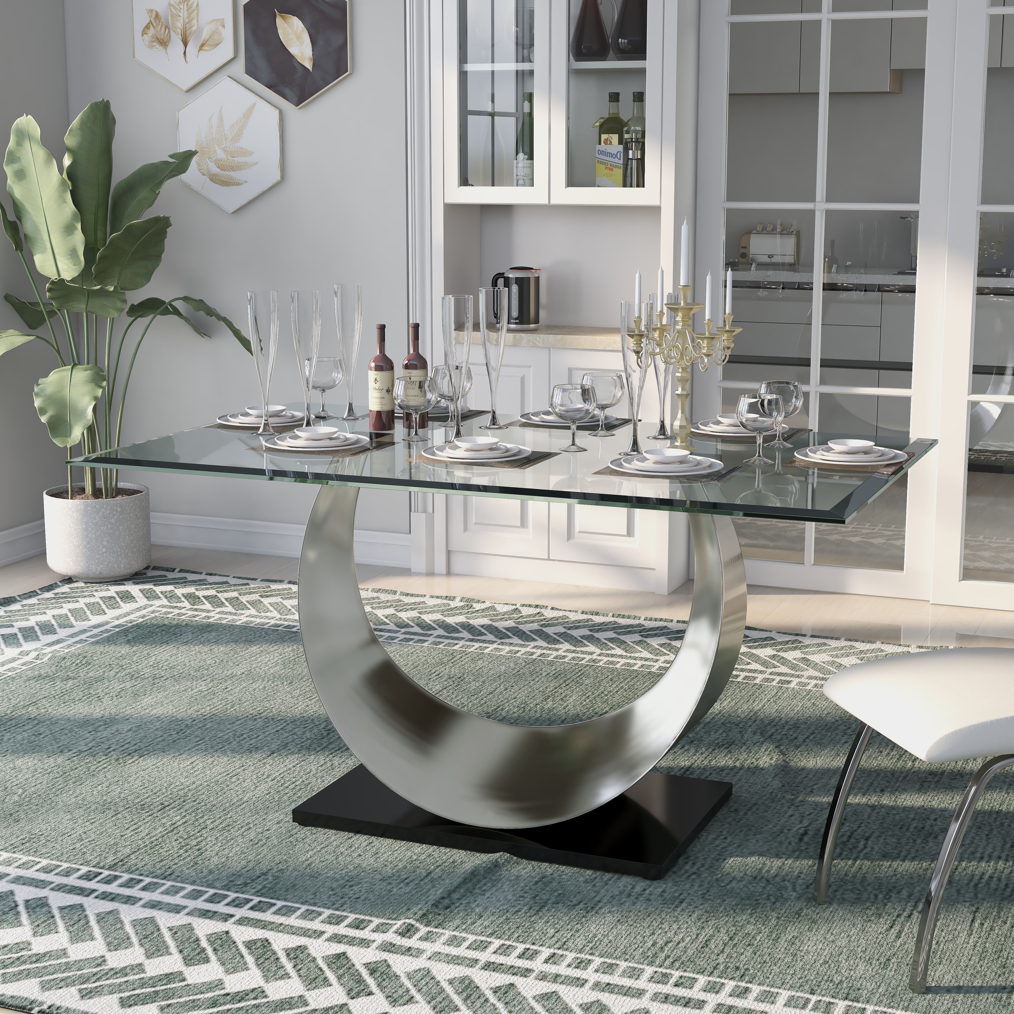Glass dining table 4 seater price deals