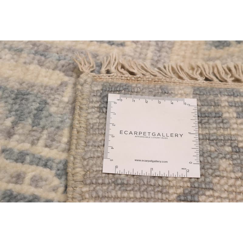 ECARPETGALLERY Hand-knotted Mystique Ivory Wool Rug - 7'6 x 7'11