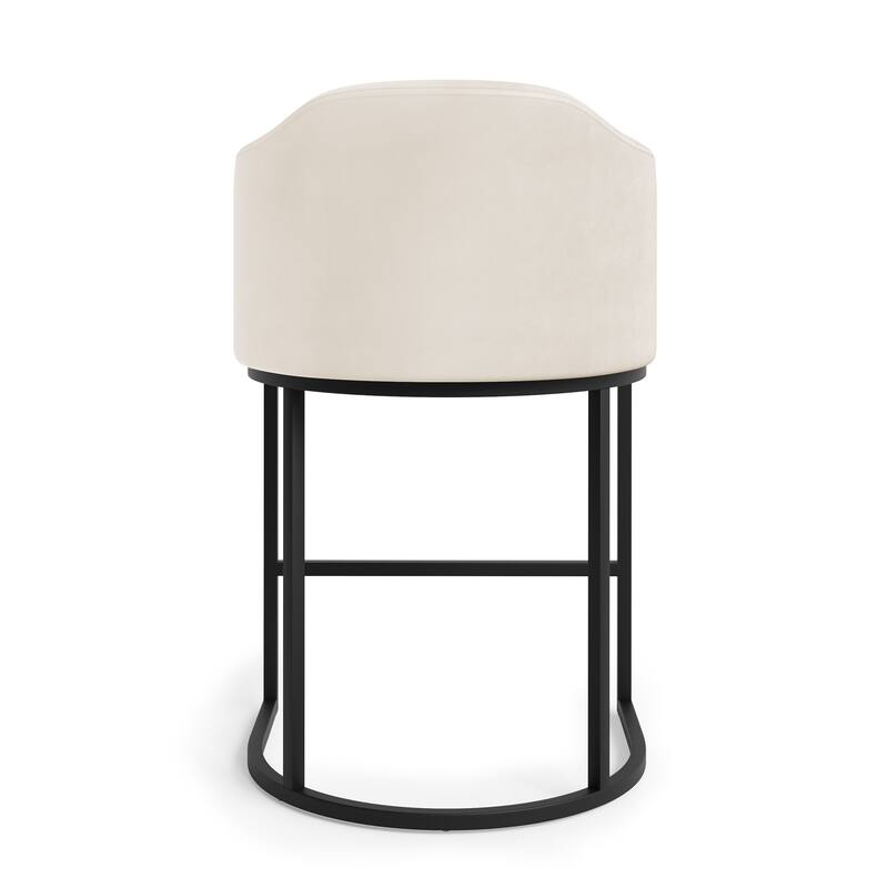 26.in Modern Set of 3 Barstool Fabric/Leather Upholstered Counter Height Stool with Metal Frame for Kitchen Island