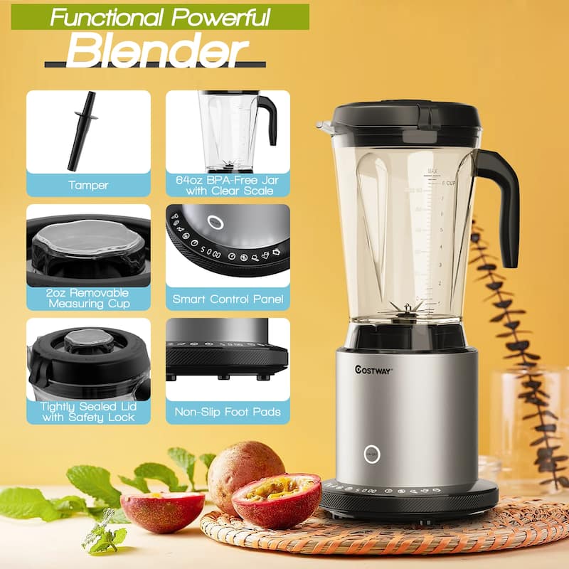 Costway 1500W Countertop Blender Smoothie Maker High Power Blender w/ - See details